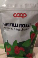 Mirtilli rossi essiccati e zuccherati
