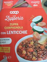 Zuppa campagnola con lenticchie