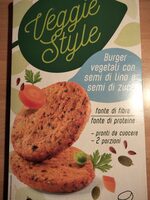 Burger vegetali con semi di lino e smi di zucca