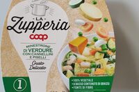 Minestrone di verdure con cannellini e piselli