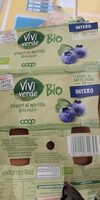 Coop Vivi Verde yogurt intero biologico da latte fieno STG- 125g x 2 - mirtillo