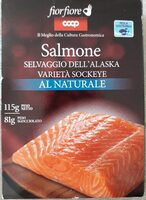 Salmone selvaggio dell'Alaska al naturale