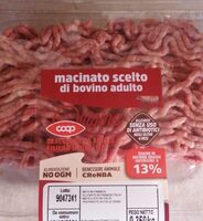 Macinato scelto di bovino adulto