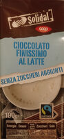 Cioccolato finissimo al latte senza zuccheri aggiunti