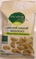 Anacardi naturali biologici