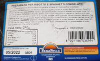 Preparato per risotto e spaghetti congelato