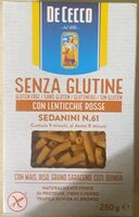 Sedanini senza glutine con lenticchie rosse
