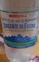 Acqua minerale leggermente frizzante sorgente di fleons