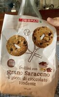 Frollini con grano saraceno e gocce di cioccolato fondente