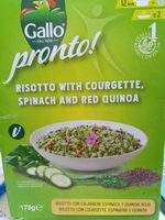 Risotto pronto con calabacín, espinaca y quinoa roja para preparar en 12 minutos envase 175 g