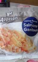 Mezze penne con salmone e gamberi
