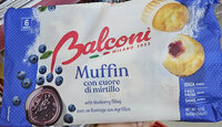 Muffin con cuore di mirtillo