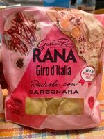 Ravioli con carbonara giro d'Italia