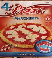 4 pizze Margherita - family pack