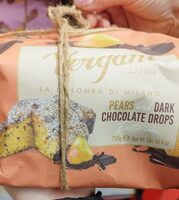Colomba con pere e gocce di cioccolato fondente
