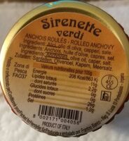 Sirenette verdi Filets d'anchois