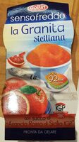 La granita siciliana con succo di arancia rossa di sicilia IGP