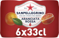 SAN PELLEGRINO Boisson pétillante au jus d'orange sanguine 33cl x6