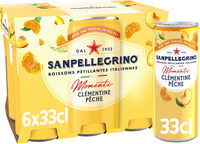 SANPELLEGRINO Momenti bois gazeuse aromatisée clémentine peche 6x33cl