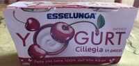 Yogurt intero ciliegia in pezzi