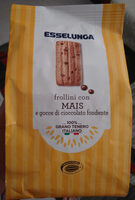 Frollini con mais e gocce di cioccolato fondente