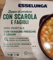 Zuppa di verdure con scarola e fagioli