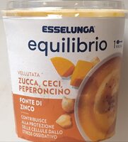 Vellutata zucca, ceci, peperoncino