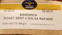 Sandwich roast beef e salsa di rafano