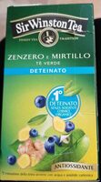 Té verde deteinato con zenzero e mirtilli
