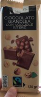 Cioccolato gianduia con nocciole intere