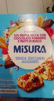 Barrette 52% frutta secca con cioccolato fondente e frutti di bosco