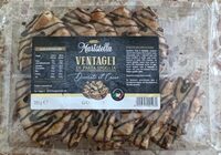 Ventagli di pasta sfoglia decorati al cacao