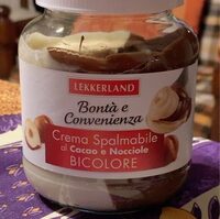 Crema spalmabile al cacao e nocciole bicolore
