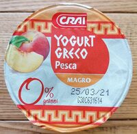 Yogurt greco pesca magro