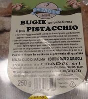 Bugie con ripieno di pistacchio