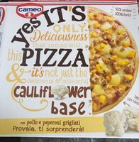 Pizza Cauliflower Base con pollo e peperoni grigliati
