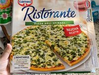 Pizza ristorante agli spinaci