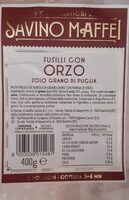 Fusilli con orzo solo grano di puglia