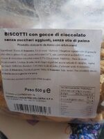 Biscotti con gocce di cioccolato
