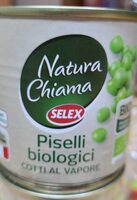Piselli biologici cotti a vapore