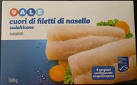Cuori di filetti di nasello sudafricano surgelati