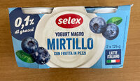 Yogurt magro Mirtillo con frutta in pezzi