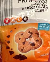 Frollini con gocce di cioccolato fondente