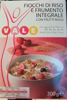 Fiocchi di riso e di frumento integrale con frutti rossi