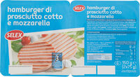 Hamburger di prosciutto cotto e mozzarella