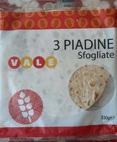 3 piadine sfogliate