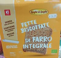 Fette biscottate di farro integrale