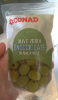 Olive verdi snocciolate in salamoia
