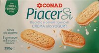 PiacerSi Biscotto ai cereali ripieno di CREMA allo YOGURT
