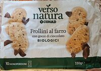 Frollini al farro con gocce di cioccolato